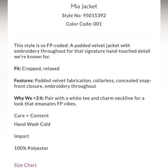 Free People Mia Jacket Black Combo NWOT - Picture 5 of 7